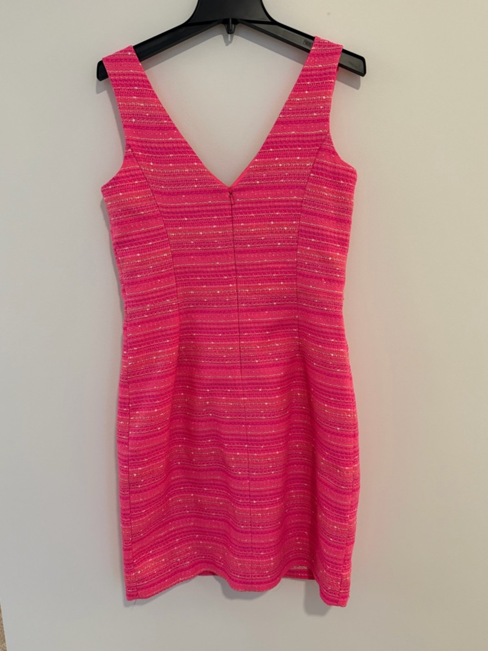 *EUC* Lilly Pulitzer Hot Pink Tweed Metallic Sheath Dress - Picture 2 of 10